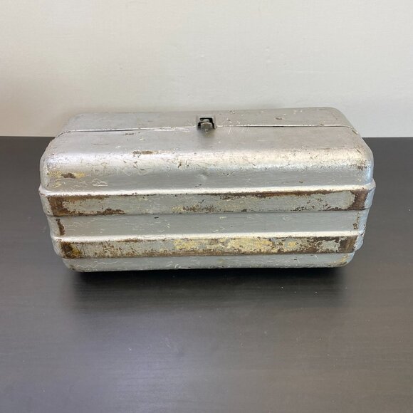 Metal Fishing Tackle Box 2 Tray, Tool Box, Craft Organizer Cantilever Utility. - Picture 10 of 10